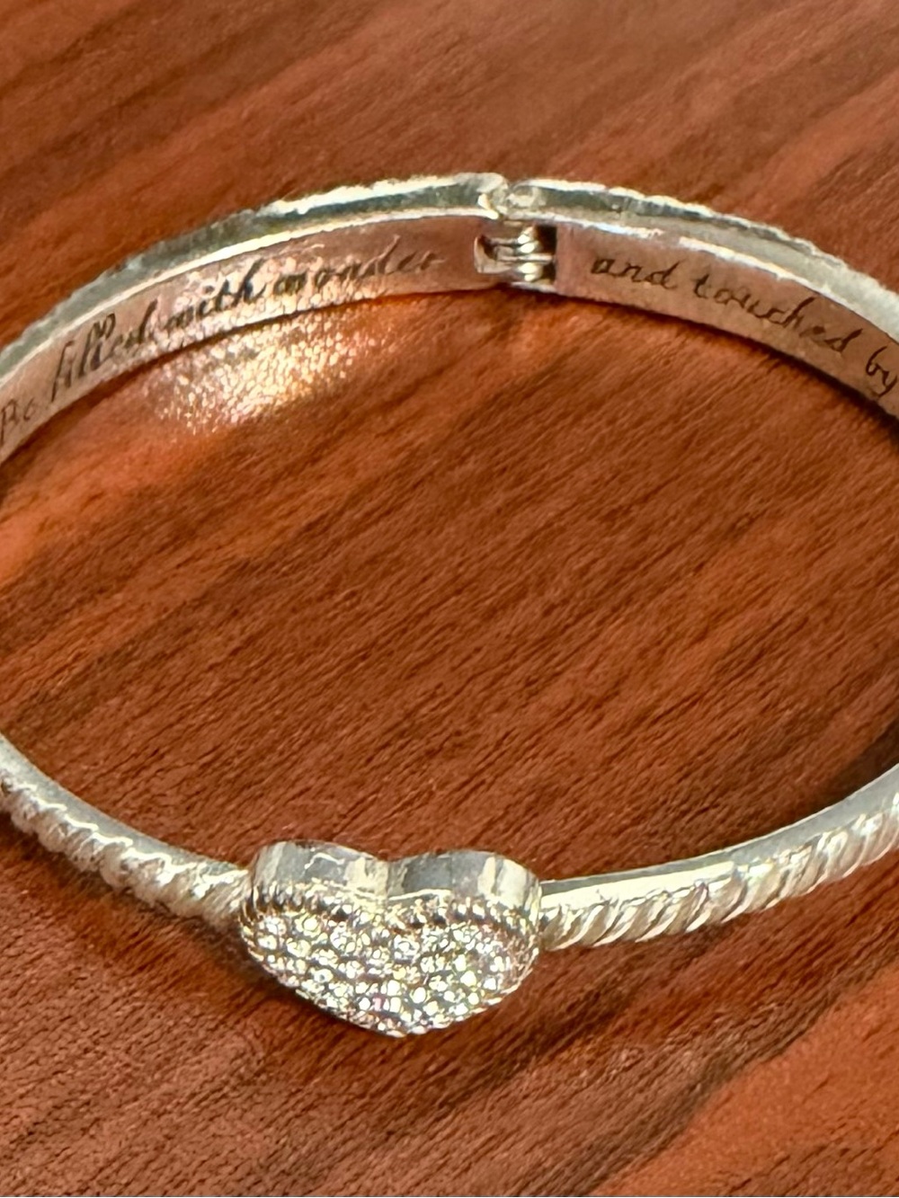 Brighton Silver Plated Pavé Heart Bracelet